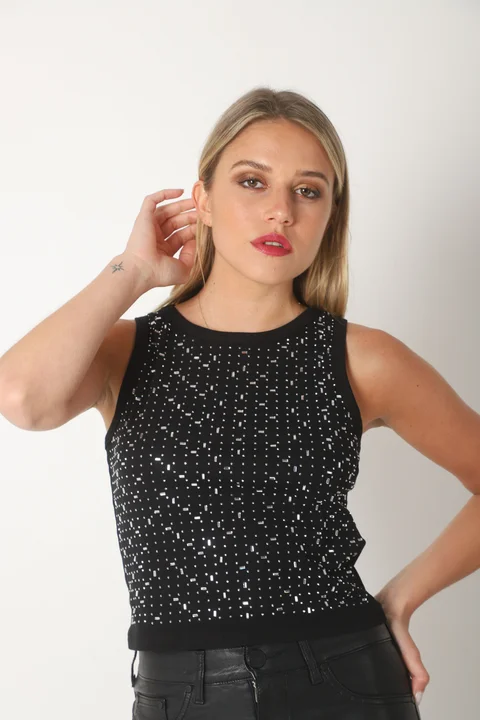 Musculosa MIRI c/ piedras GU2668