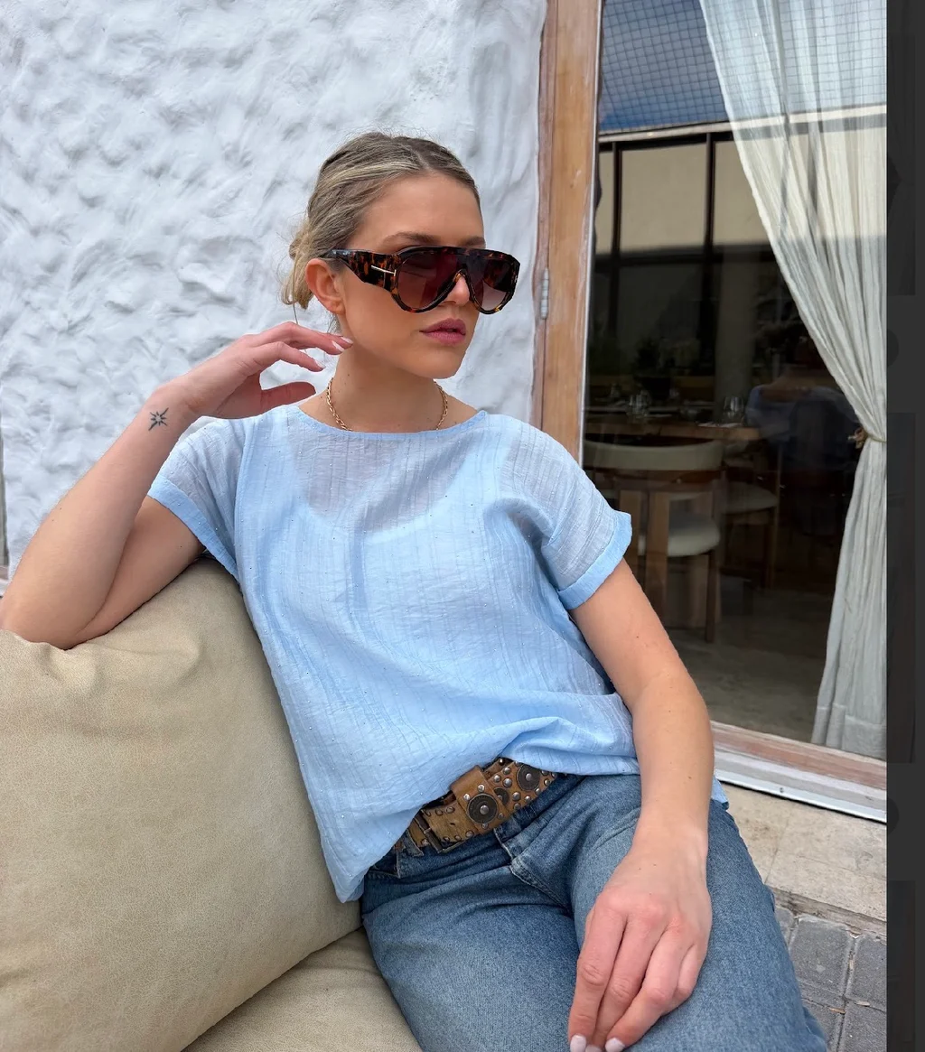 Remera ALICE Premium Bambula con Strass GU6222