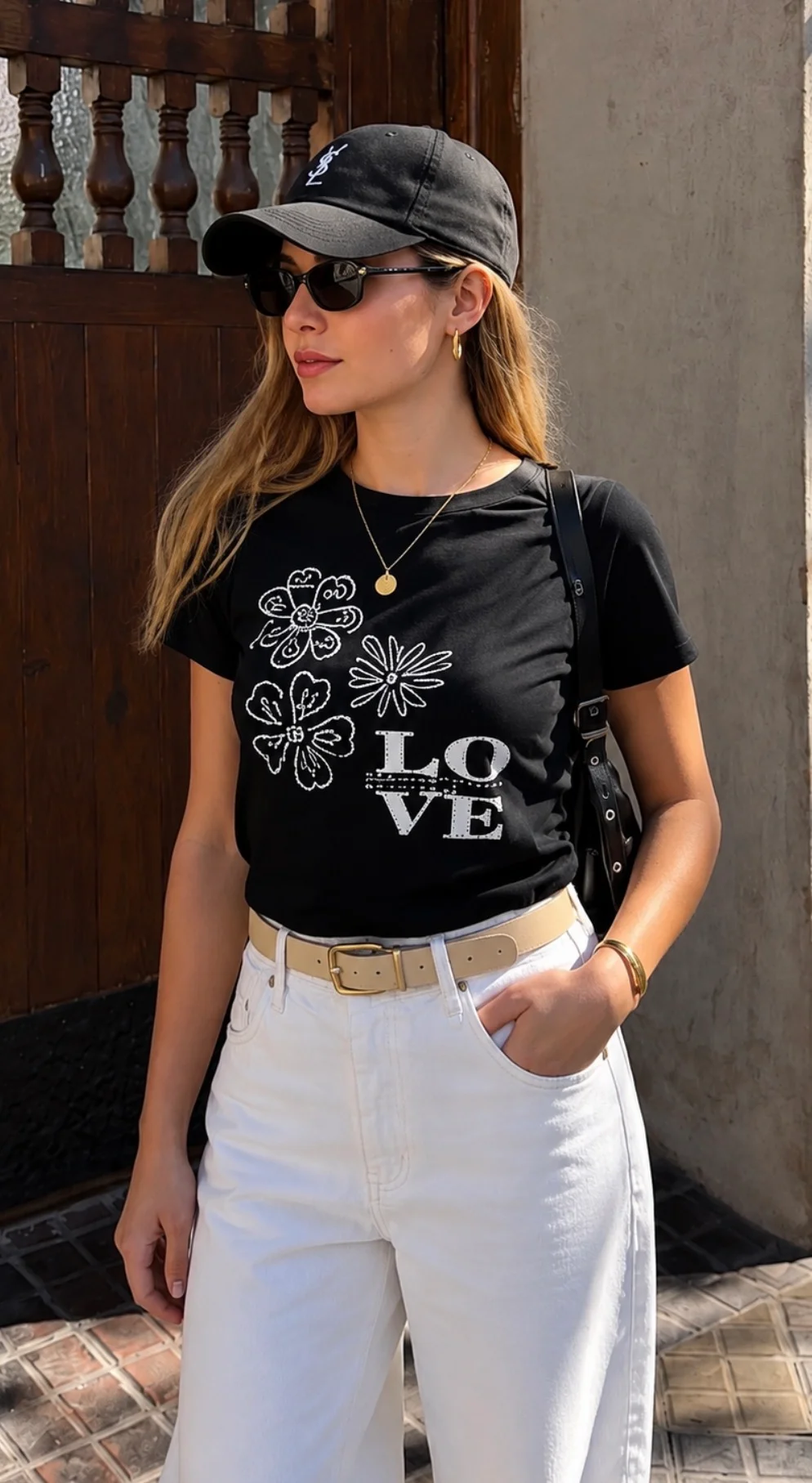  Remera Bordada LOVE CON FLORES GU278762