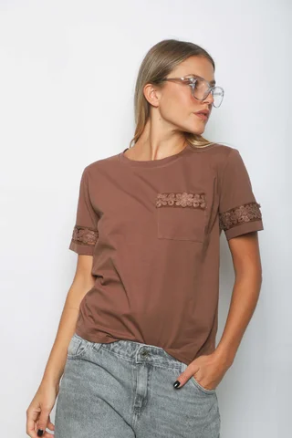 Remera RAVI c/Bolsillos puntilla GUJ5232 - Vista 6