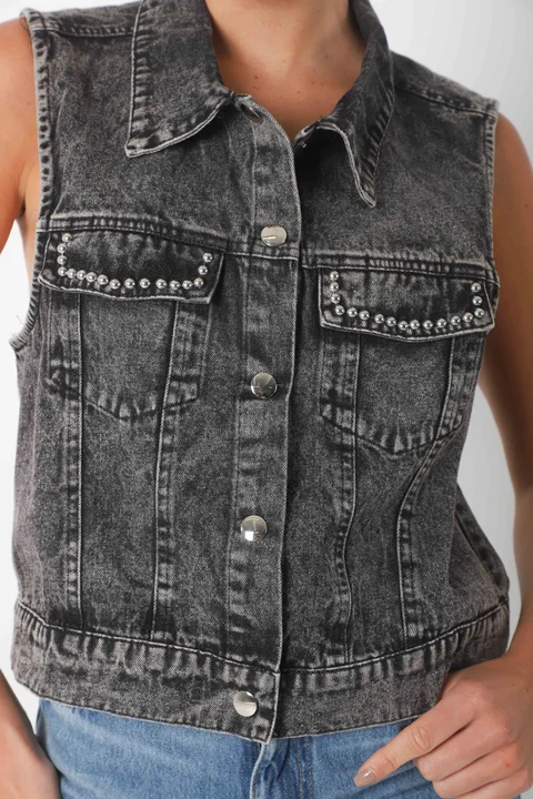 Chaleco Jean LIBI c/ Tachas GUK70102