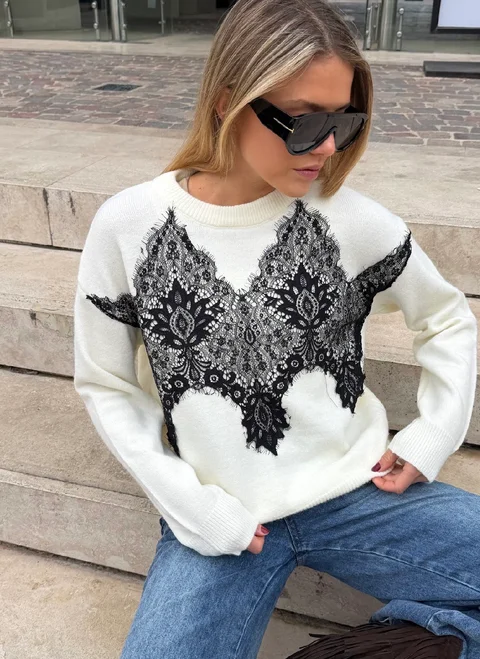 Sweater ZAMA Bremer C/ Encaje GUL667