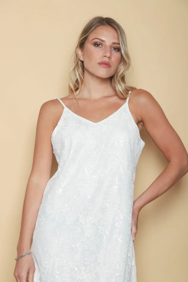 Vestido DREAMS encaje y lentejuelas GUK70177