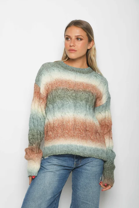 Sweater RENS Lana Trenzada c/ Mini Lentejuelas GU87095