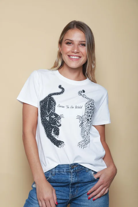 Remera BORN TO BE WILD c/ Piedras GU5190