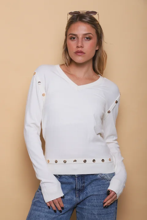 Sweater BURI Bremer Con Botones GU825