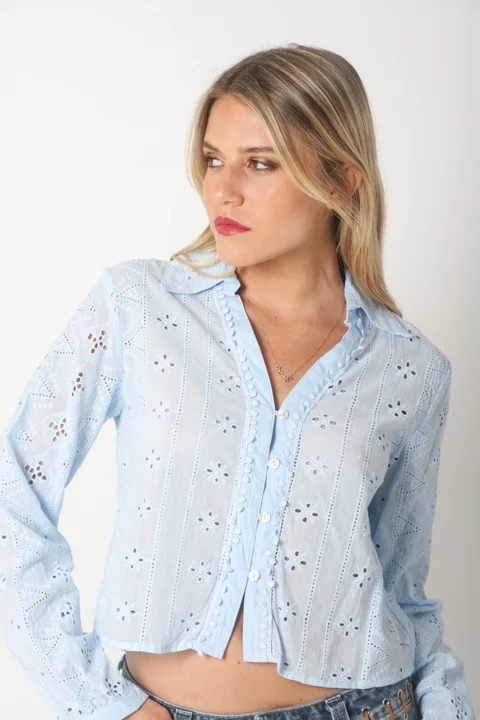 Camisa BULERY Corta Broderie Calada GU70120