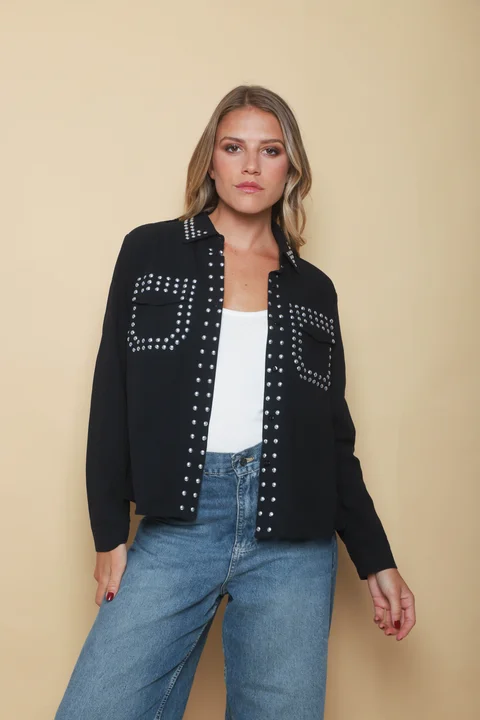 Camisaco  Gabardina  con Tachas GUK2160