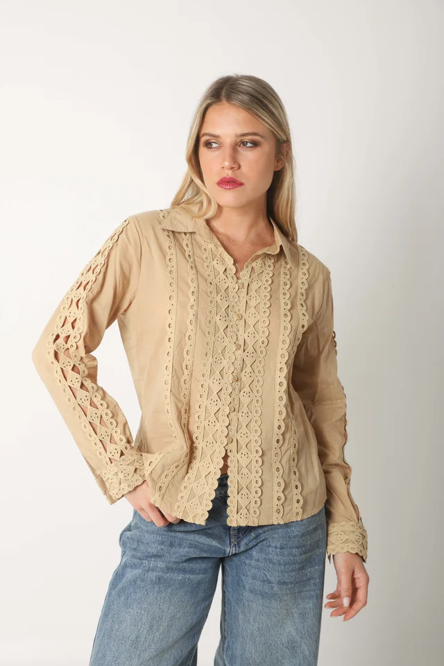 Camisa FRENESI Guardas Guipiur GUK70198 