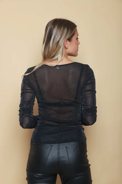 Remera LADY tull c/strass GU32676