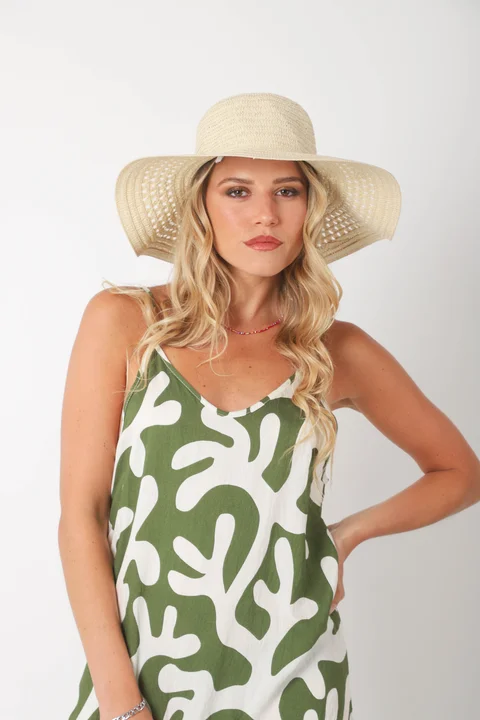 Vestido COZAMUI lino estampado GUK70142-6