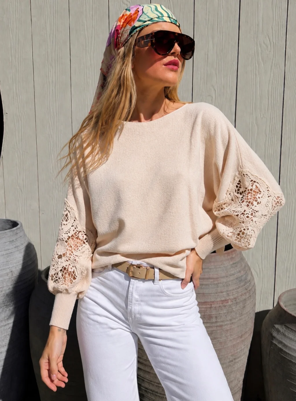Sweater TUSCANY con Guipiur GU841