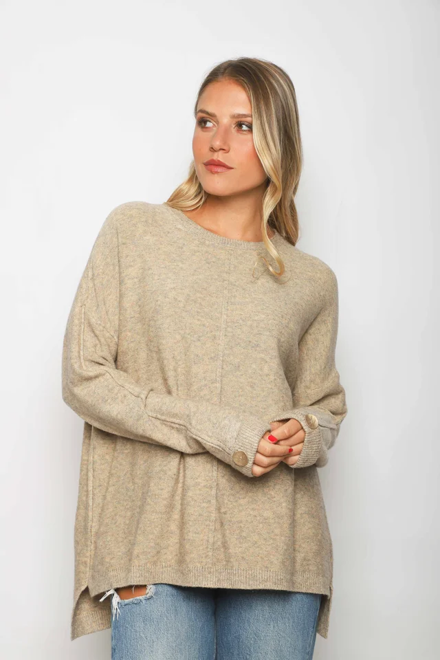 Sweater BIRMANA Largo Bremer  con Botones GUL808