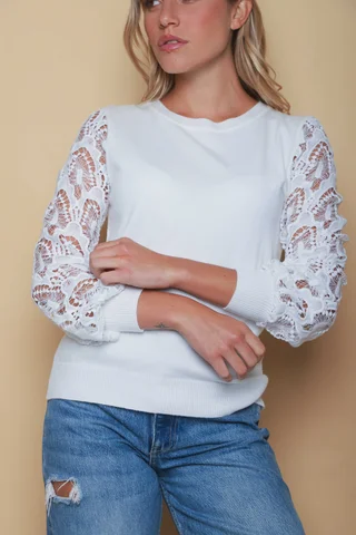 Sweater MELROUSE Bremer c/ Guipiur en mangas GUL600 - Vista 6