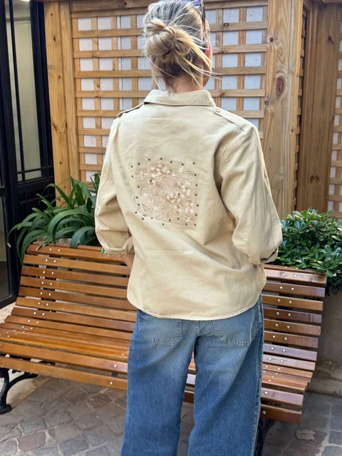  Camisa WANSEL Gabardina Bordada GU70284