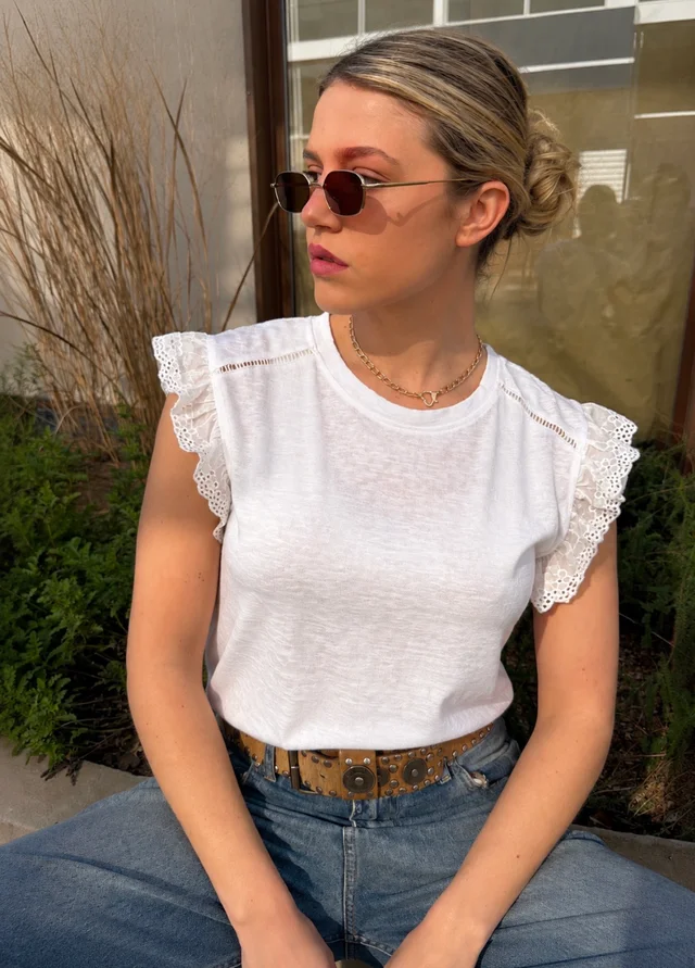Remera RITA Hilo con Volado GU6267