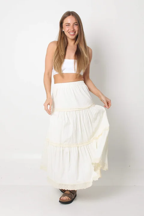 Pollera VISCAYA Paisana Con Puntilla GUN62284