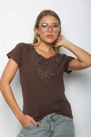 Remera ETIOPIA ENCAJE GU356342 - Vista 4