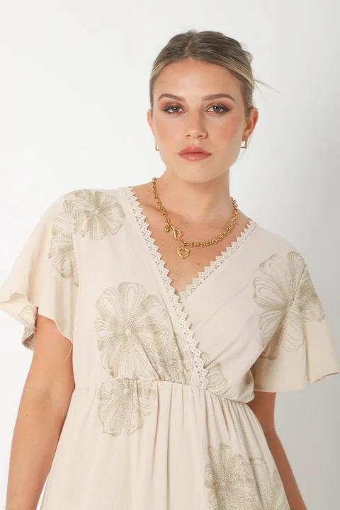 Vestido MISUKA de Lino Bordado GU250115