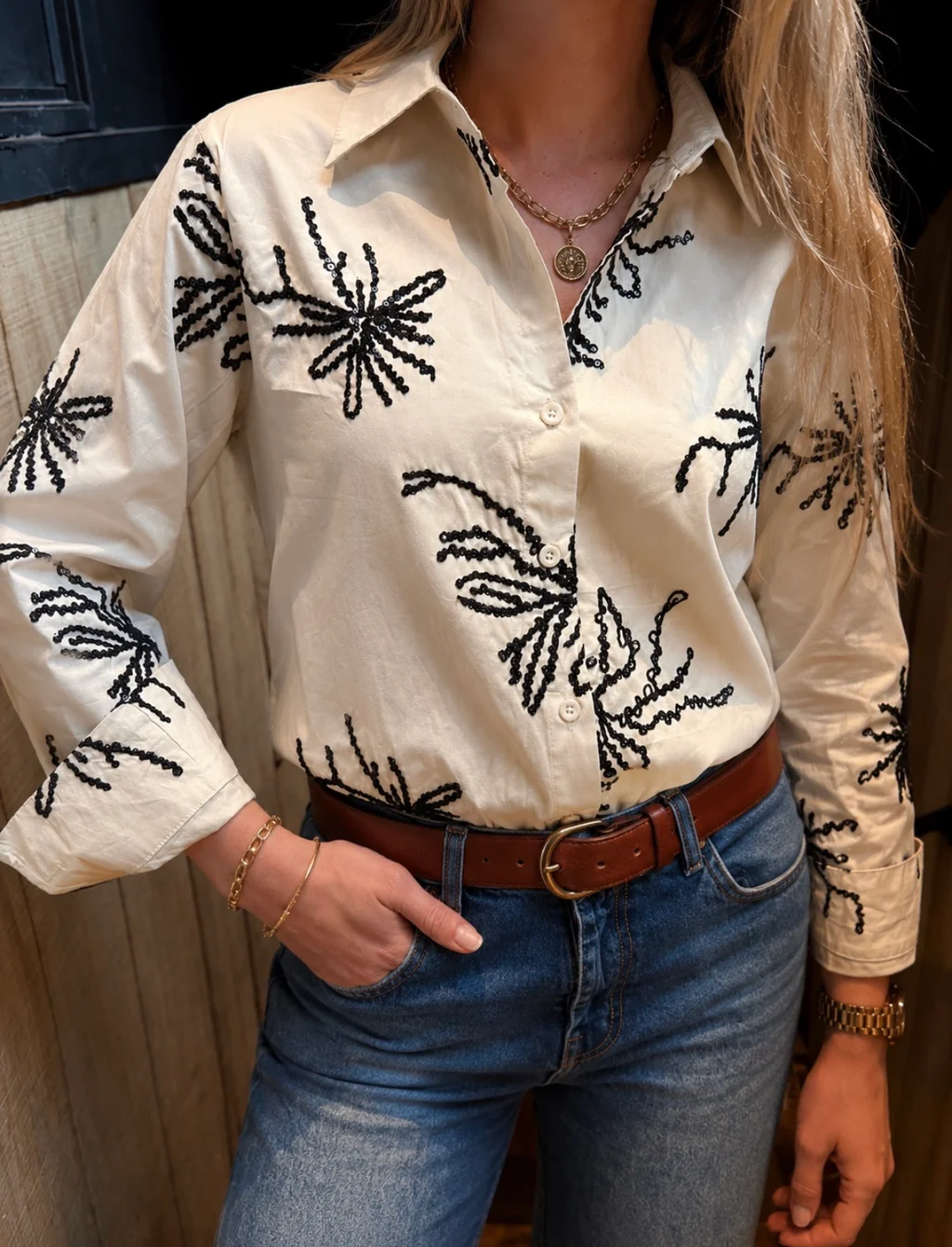 Camisa FLORENTINA Bordada GU278768