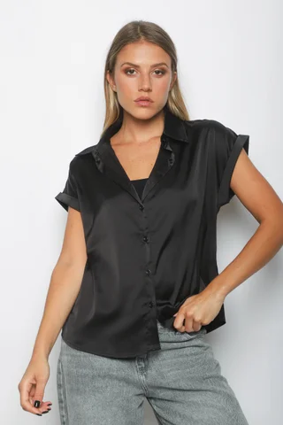 Camisa CANDI Satén Manga Corta GUV52 - Vista 4