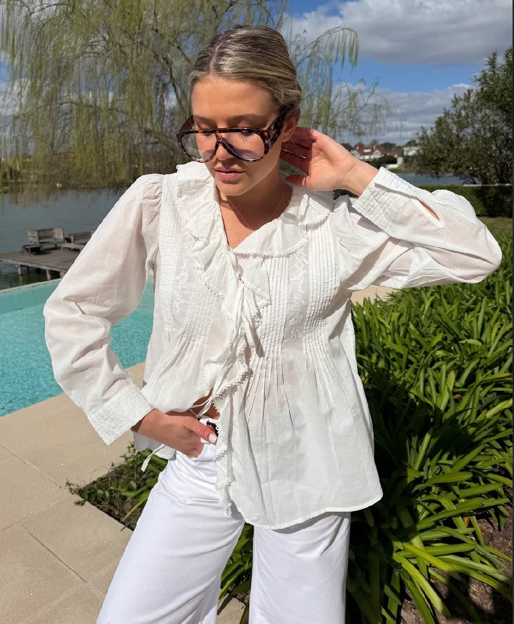 Camisa CARLY Con Volado GU70257
