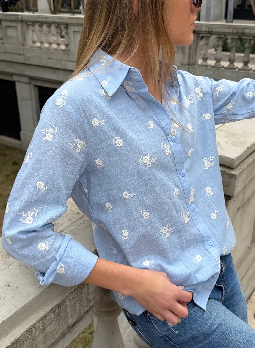 Camisa ROSMARY Lino Bordada GU70242