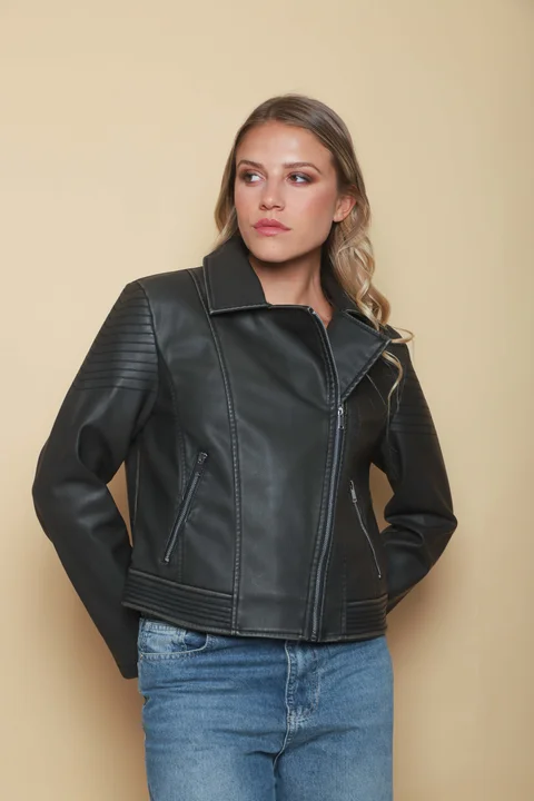 Campera Cartney Cruzada Eco Cuero GU78304