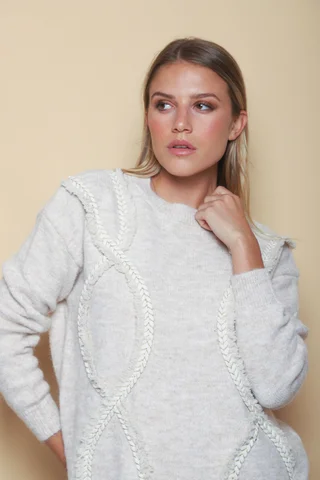 Sweater Trenzas Snake C/ Bordado GUL677 - Vista 4