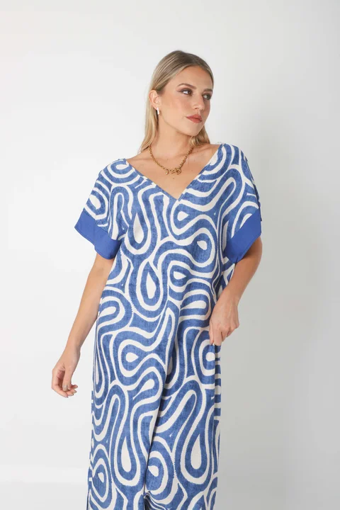 Vestido DOMINIQUE MAREAS LINO GUK70143-1