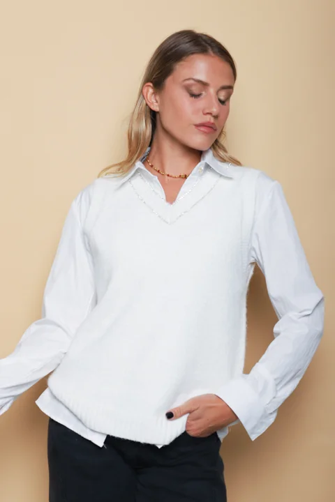 CHALECO ROXY Hilo con Brillos GU806