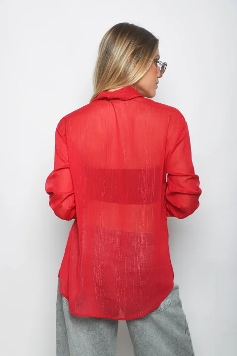 Camisa DORAL Gasa c/ Botones con Brillos GU0345