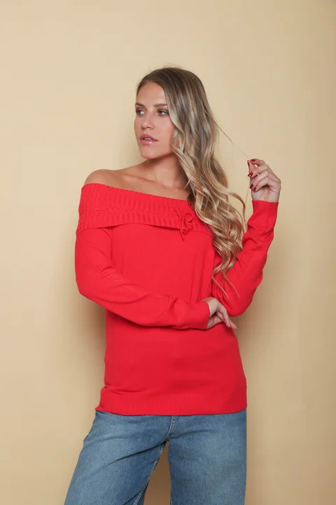 Sweater KITY Bremer Cuello Bote c/ Tira GU665