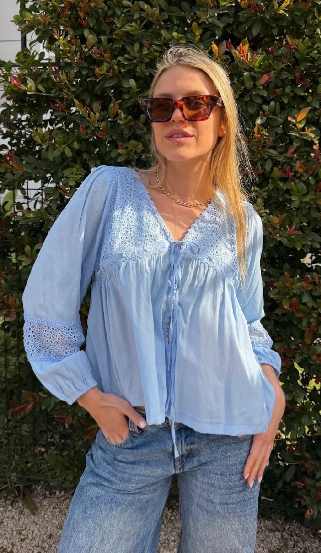 Blusa ROCKET Con Broderie  GU70123