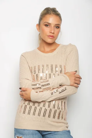Sweater DINORA Lurex c/ Lentejuelas GU828 - Vista 6