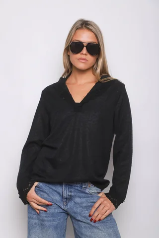 Remera Florentin c/ Capucha y Encaje GUK70067 - Vista 1