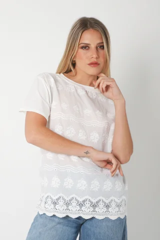 Remera SASHI Bordada GU5162 - Vista 2