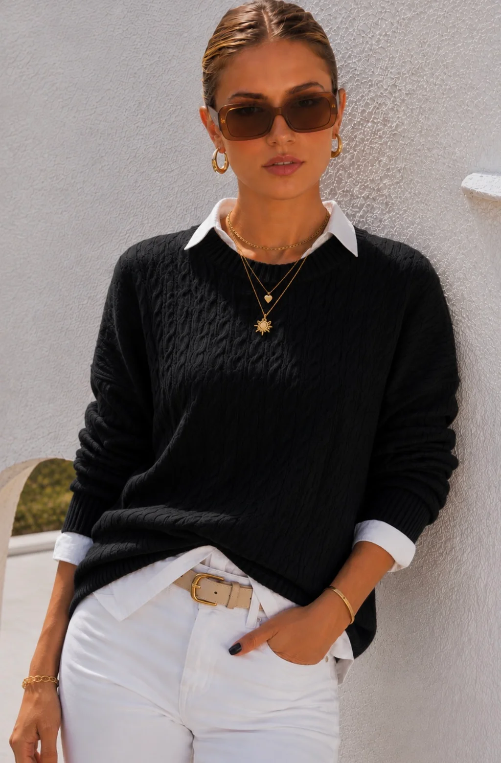 Maxi Sweater MADELEINE Bremer Trenzado GUL819