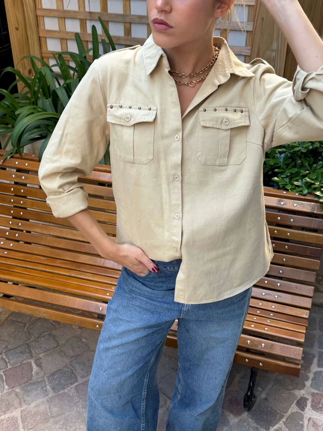  Camisa WANSEL Gabardina Bordada GU70284