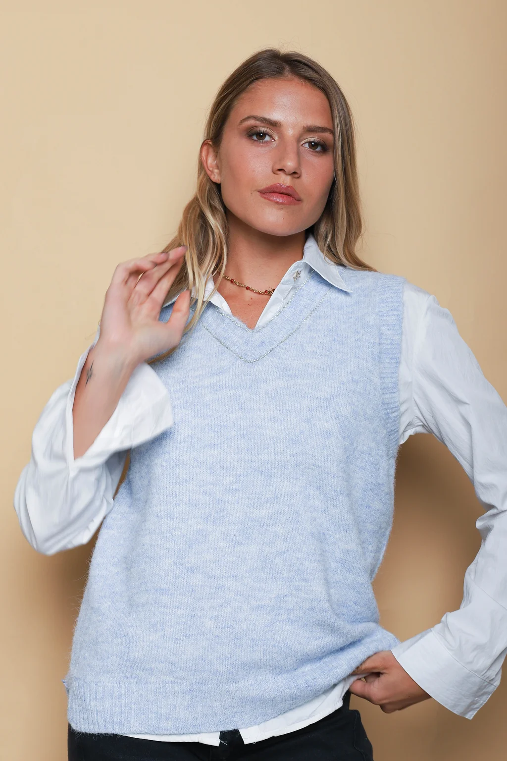 CHALECO ROXY Hilo con Brillos GU806