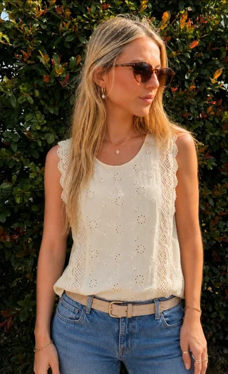 Blusa MUISY Broderie c/Volado GUK70222 - Vista 3