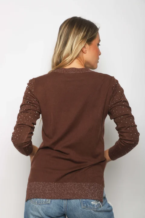 Sweater LUXURY Lurex con Strass GUL624