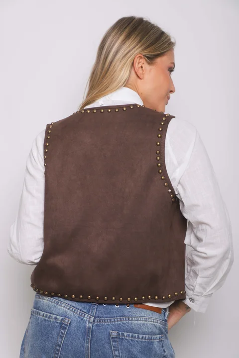 Chaleco RAWSON Gamuza Tachas GU70278