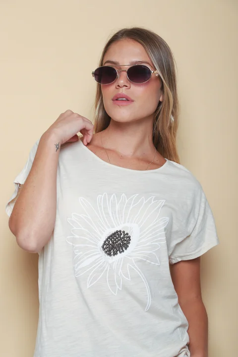 Blusa SUASI Lino c/ Piedras GU70104