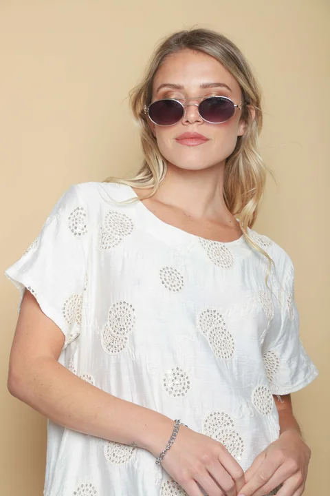 Vestido REGAZZA Lino c/bordado GUCH3013