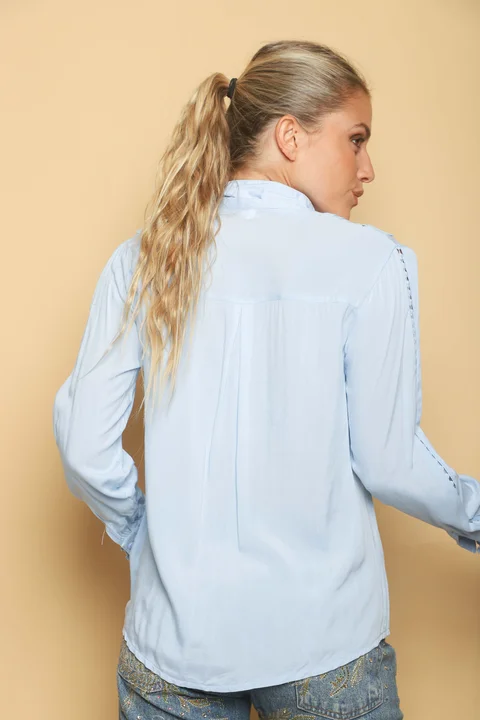 Camisa ABRIL Broderie c/volados GUK242