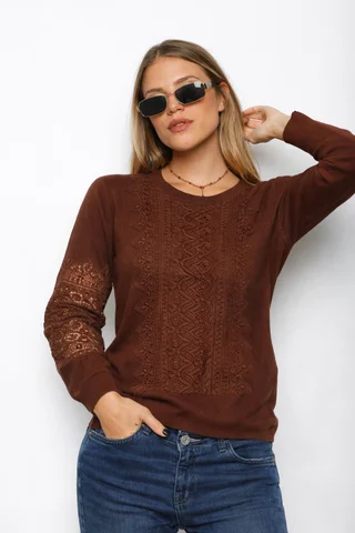 Sweater SASHA Bremer Bordado y Calado GUL655 - Vista 5