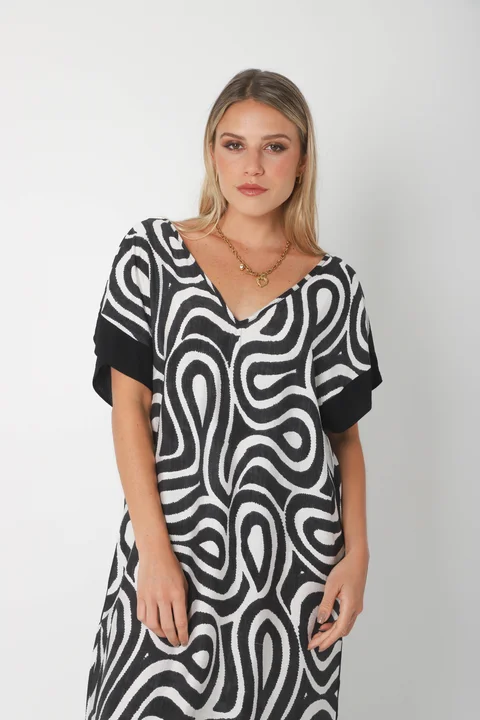 Vestido DOMINIQUE MAREAS LINO GUK70143-1