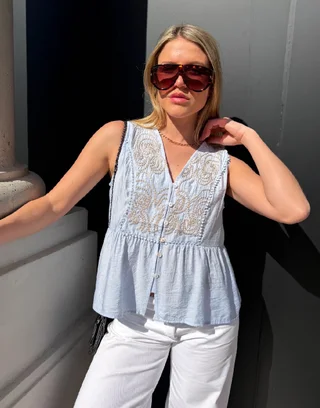 Blusa SUCRE Bordada GUV56 - Vista 1