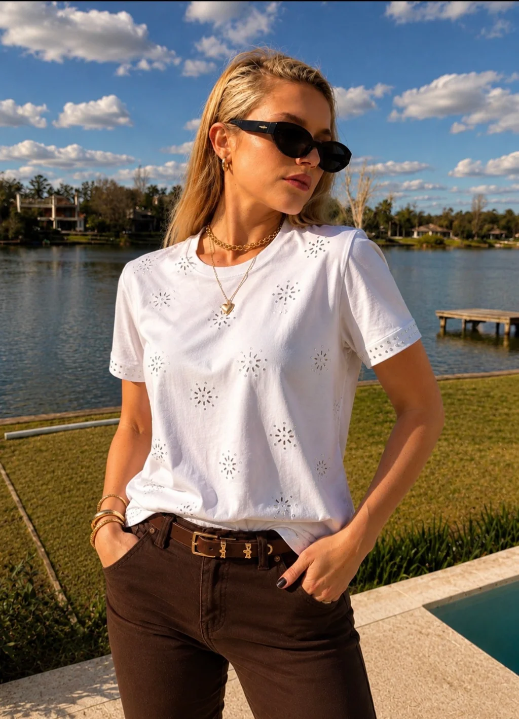 Remera LOTUS c/strass GUK70097